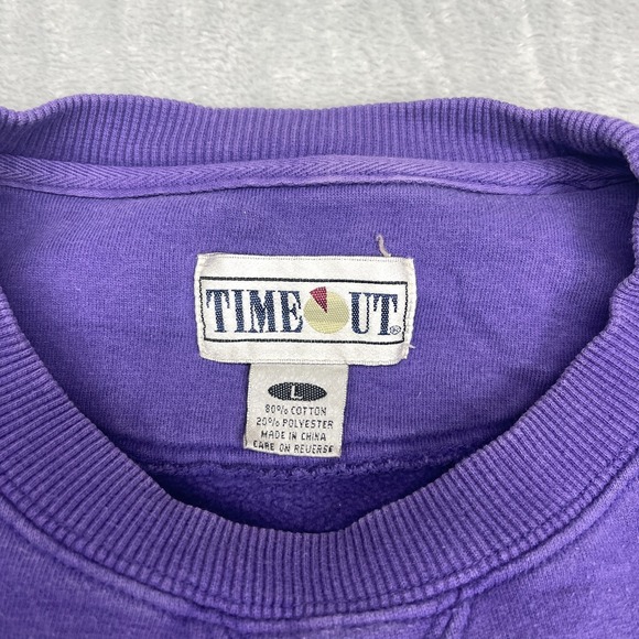 Vtg University of North Alabama Alumni Sweatshirt Mens Large Purple Long Sleeve - Picture 5 of 6